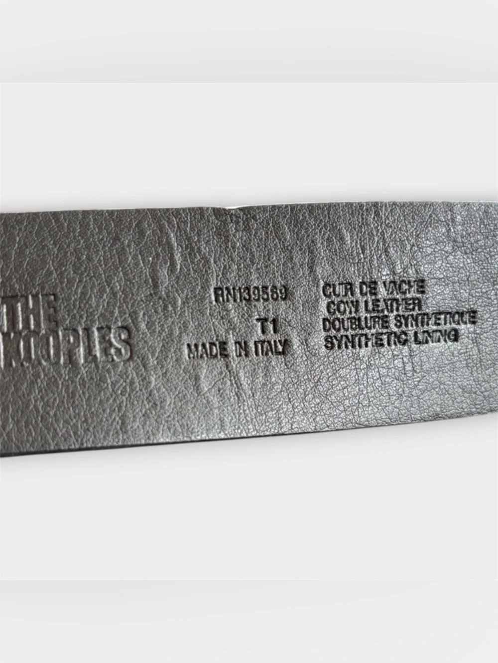 The Kooples Black Leather Belt with Decorative Silver-Tone Western Buckle